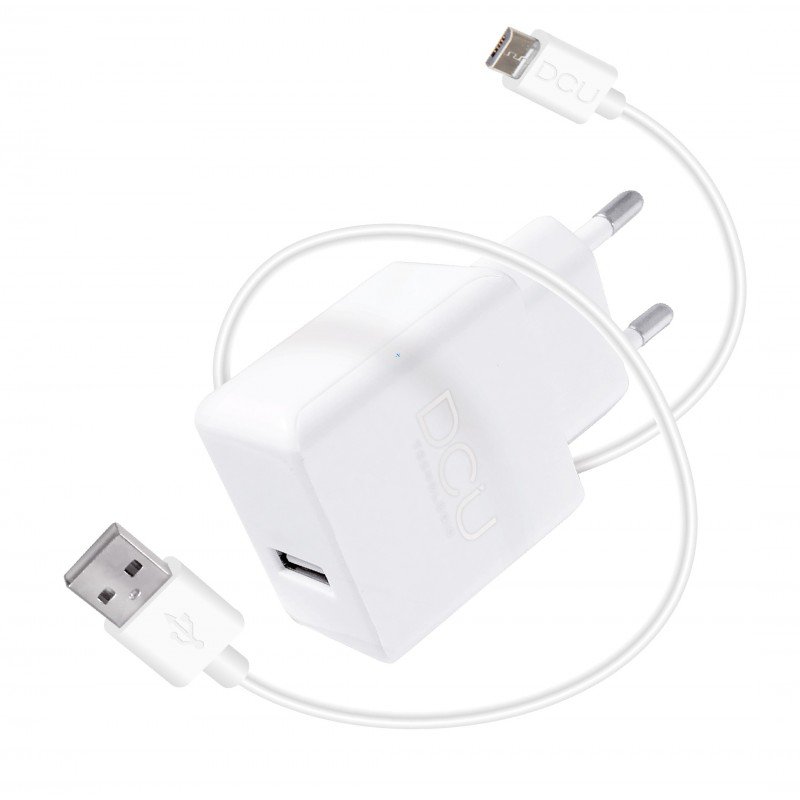 Carregador USB 5V 2.4A + Cabo Micro USB 1m